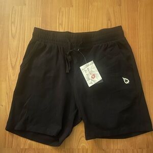 NWT Baleaf Women's Bermuda Shorts Long Cotton Pull On Lounge Walking Pockets S